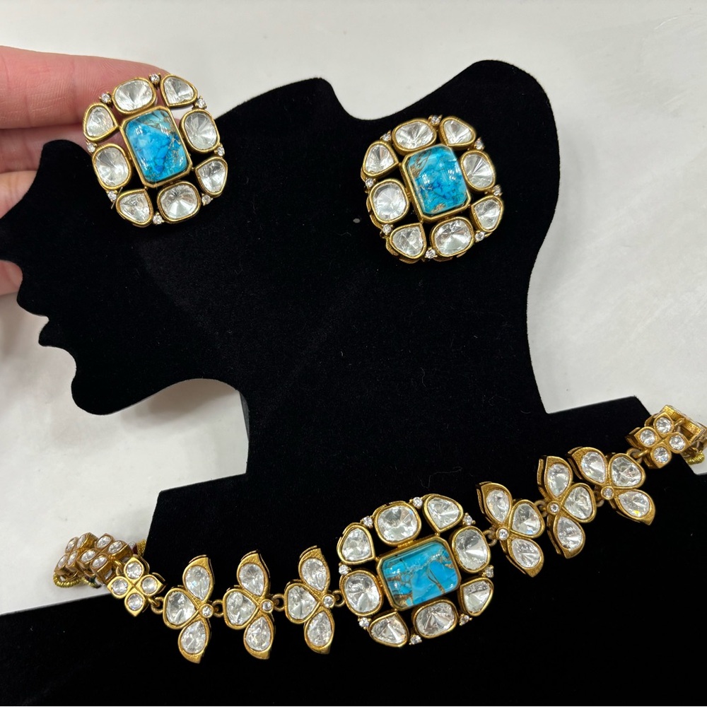 Indian Blue firestone Jewelry Set